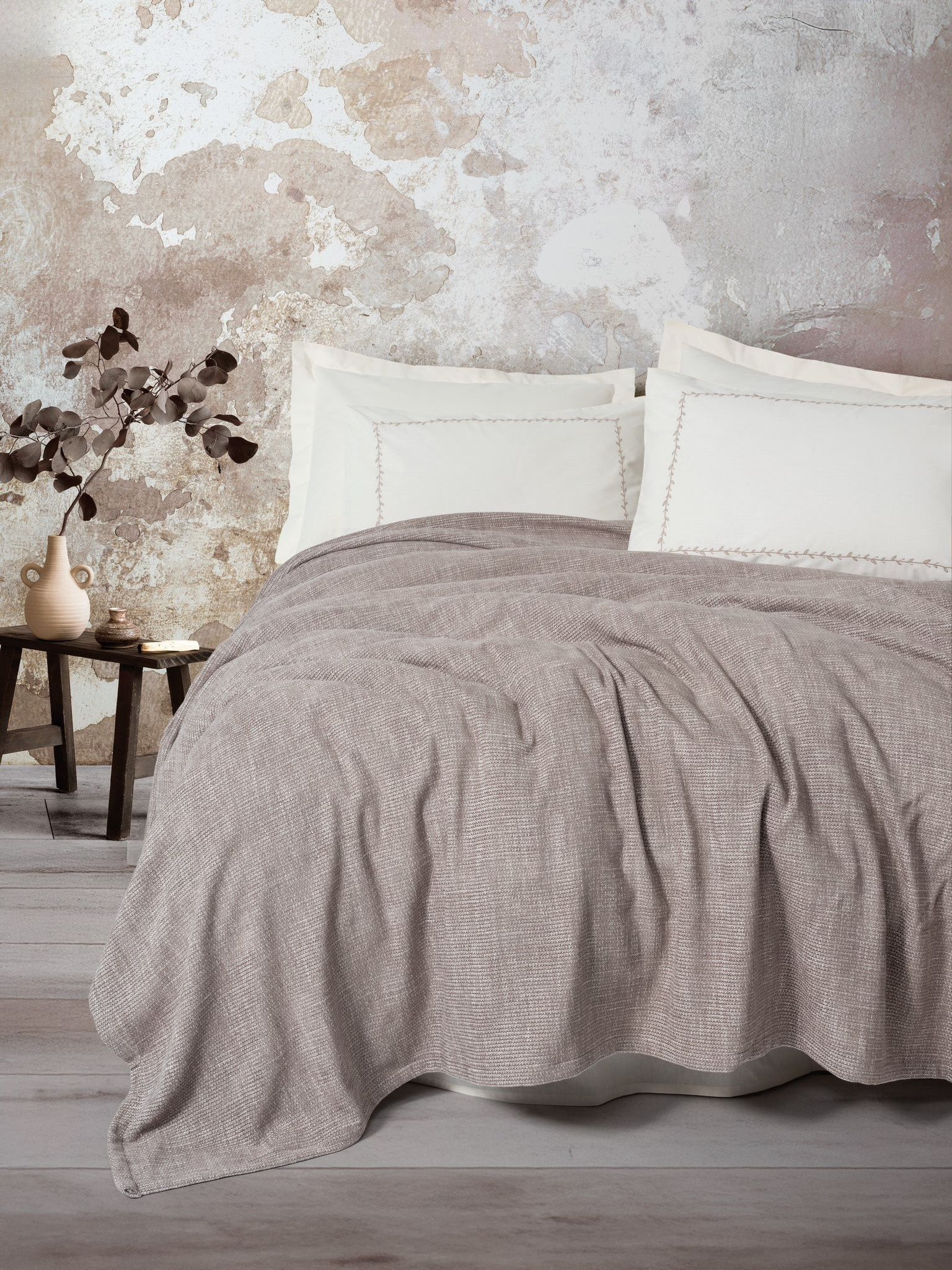 Coffret couvre-lit piqué double - Embrova