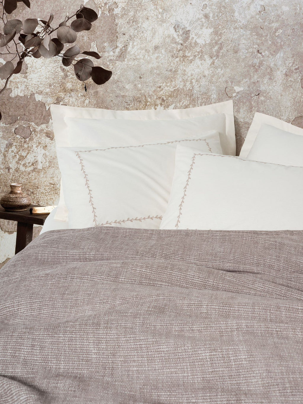 Coffret couvre-lit piqué double - Embrova