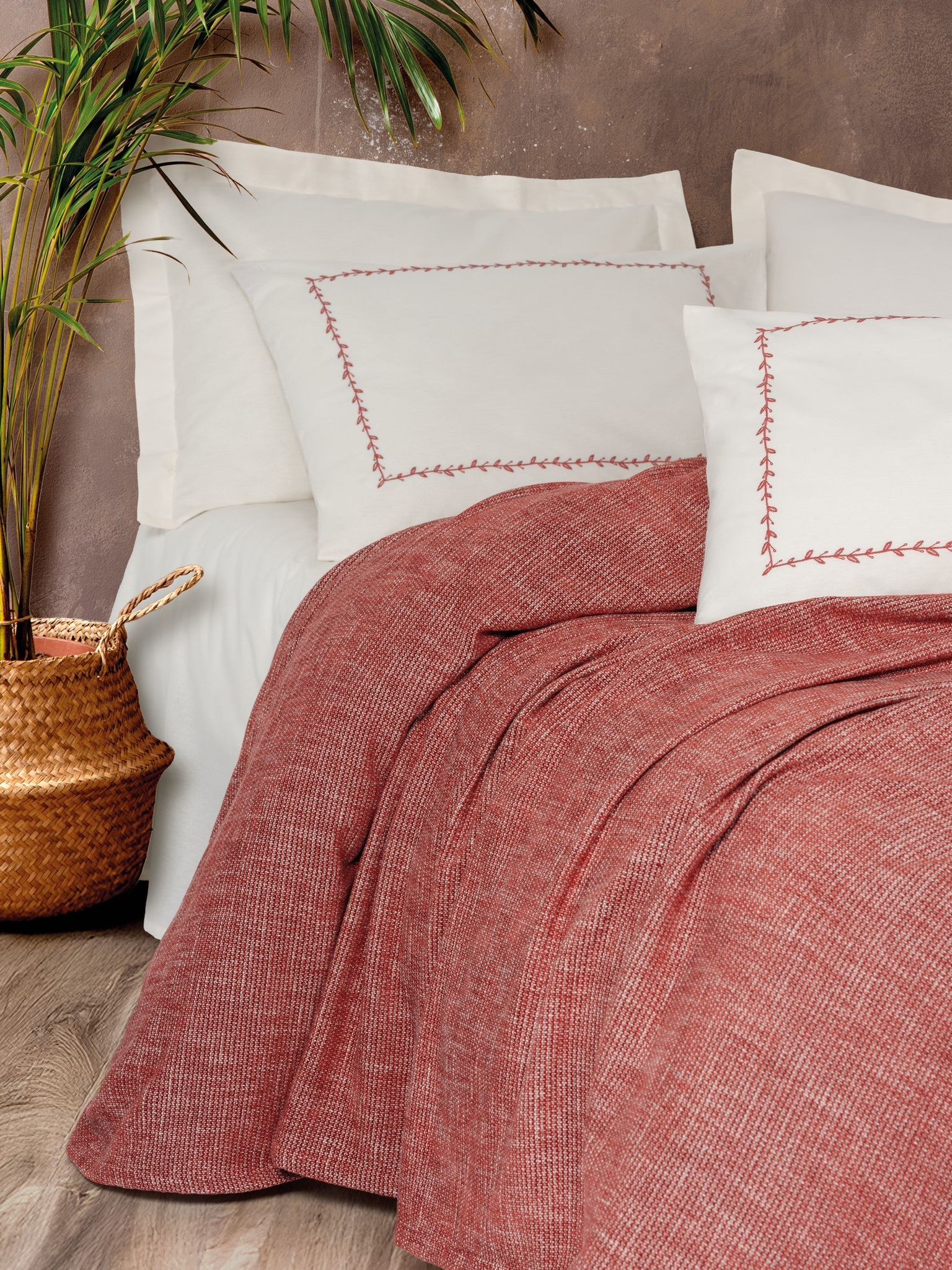 Coffret couvre-lit piqué double - Embrova