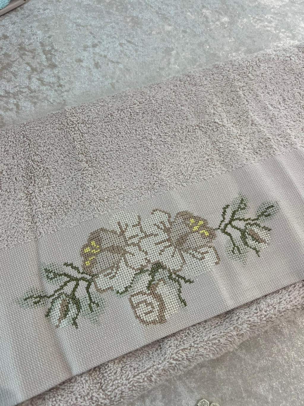 Lot de 6 serviettes d’invités Brodées - Ilmira