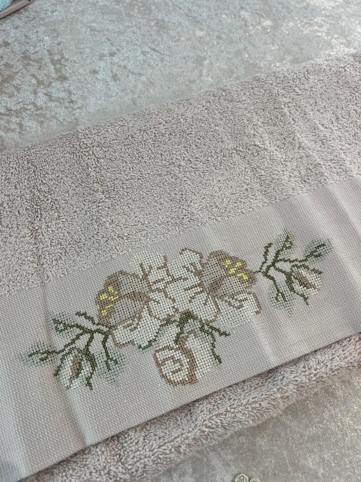 Lot de 6 serviettes d’invités Brodées - Ilmira