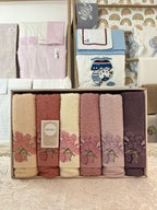 Lot de 6 serviettes d’invités Brodées - Ilmira