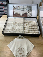 Ensemble Nappe et Serviettes de Table Cennet - Beige