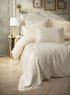 Parure de lit double avec couvre-lit piqué Chi Chi - Velora