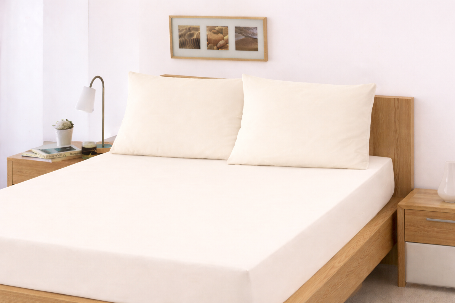 Drap Housse et taie d'oreiller - 100% Coton