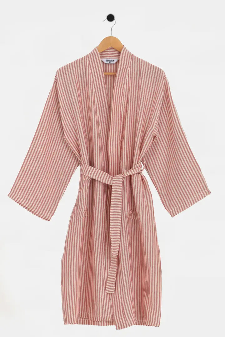 Robe de chambre mousseline femme Moods - Stripe